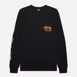 Мужской лонгслив Stussy Masked, цвет чёрный, размер XS