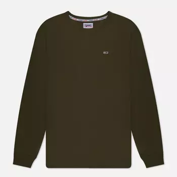 Мужской лонгслив Tommy Jeans Essential Waffle Classic, цвет оливковый, размер XXL