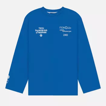 Мужской лонгслив TSCH x ПОМОЩЬ Print, цвет голубой, размер L-XL