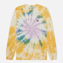 Мужской лонгслив Vans Off The Wall Classic Spiral Tie Dye, цвет Желтый, размер XS