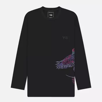 Мужской лонгслив Y-3 Graphic Ultraviolet Color, цвет чёрный, размер M
