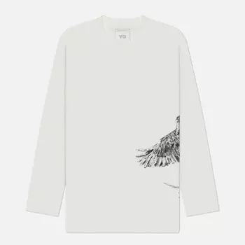 Мужской лонгслив Y-3 Graphic Ultraviolet Color, цвет белый, размер XL