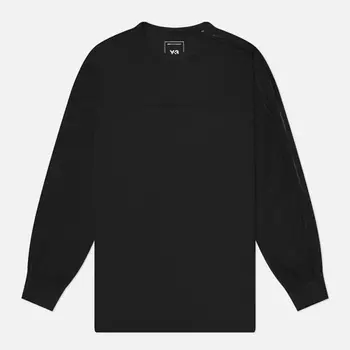 Мужской лонгслив Y-3 Mesh 3-Stripes, цвет чёрный, размер S