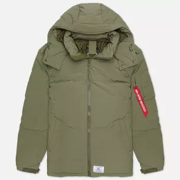 Мужской пуховик Alpha Industries Puffer Parka, цвет оливковый, размер XL
