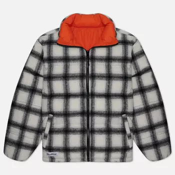 Мужской пуховик Butter Goods Reversible Plaid Puffer, цвет белый, размер XL