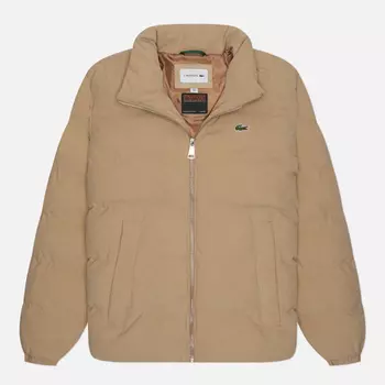 Мужской пуховик Lacoste Quilted Corduroy Puffer, цвет бежевый, размер 56