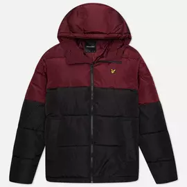 Мужской пуховик Lyle &amp; Scott Colourblock Puffer, цвет бордовый, размер XXXL