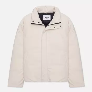 Мужской пуховик MSGM Cotton/Nylon Down, цвет бежевый, размер 52