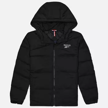 Мужской пуховик Reebok Vector Back Stretch Puffer, цвет чёрный, размер L