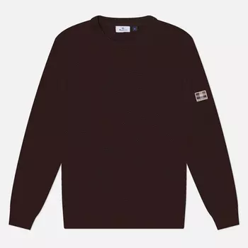 Мужской свитер Aquascutum Active Cable Patch, цвет коричневый, размер S