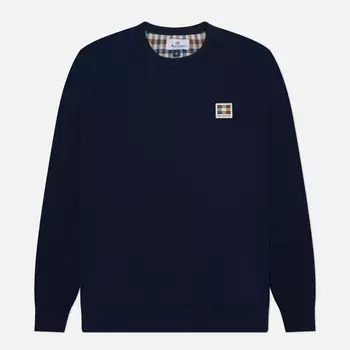 Мужской свитер Aquascutum Active Check Patch, цвет синий, размер XXL