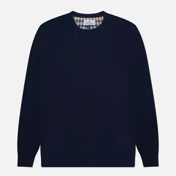 Мужской свитер Aquascutum Active Check Sleeves Patch, цвет синий, размер XXL