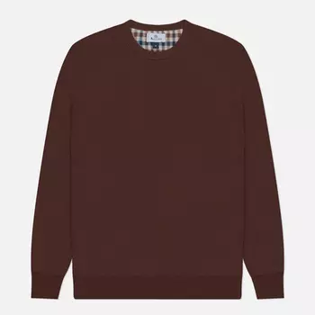 Мужской свитер Aquascutum Active Check Sleeves Patch, цвет коричневый, размер XXL