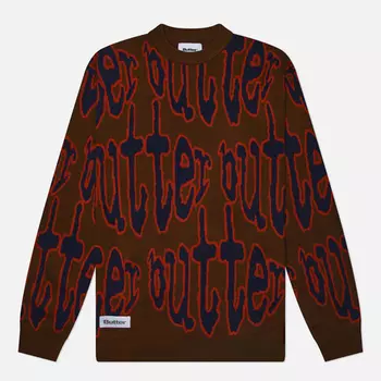 Мужской свитер Butter Goods Frenzy Knit, цвет коричневый, размер L