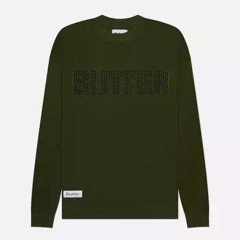 Мужской свитер Butter Goods Stars Ribbed, цвет оливковый, размер S