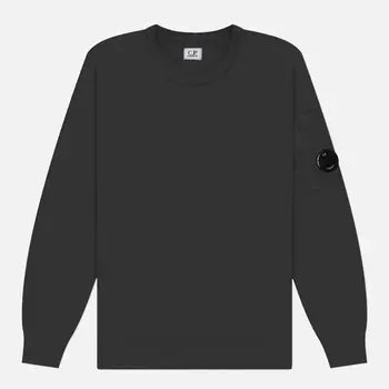 Мужской свитер C.P. Company Cotton Crepe Crew Neck Lens Knit, цвет серый, размер M