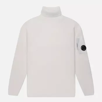 Мужской свитер C.P. Company Lambswool GRS Roll Neck Full Knit, цвет белый, размер S