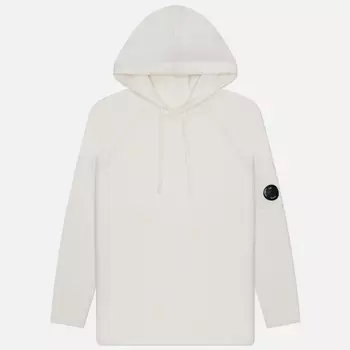 Мужской свитер C.P. Company Lambswool GRS Waffle Hooded Knit, цвет белый, размер S