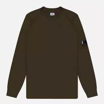Мужской свитер C.P. Company Sea Island Lens Knit, цвет оливковый, размер 54