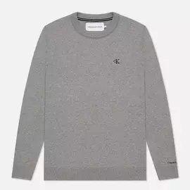 Мужской свитер Calvin Klein Jeans Monogram Chest Logo Crew, цвет серый, размер L
