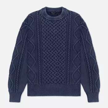 Мужской свитер EASTLOGUE Fade Cable Knit, цвет синий, размер XL