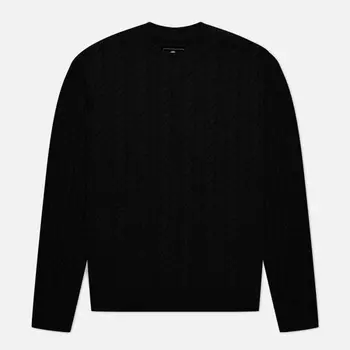 Мужской свитер Edwin Twisted Crew Neck, цвет чёрный, размер XXL