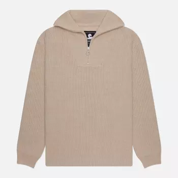 Мужской свитер Edwin Zagros Trucker Half Zip, цвет бежевый, размер L