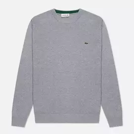Мужской свитер Lacoste Classic Fit Embroidered Crocodile, цвет серый, размер L