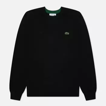 Мужской свитер Lacoste Crew Neck Organic Cotton, цвет чёрный, размер M