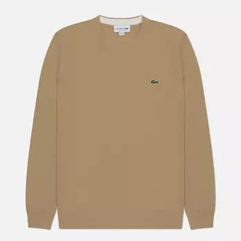 Мужской свитер Lacoste Crew Neck Organic Cotton, цвет бежевый, размер M