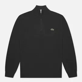 Мужской свитер Lacoste Embroidered Crocodile Half-Zip, цвет серый, размер M