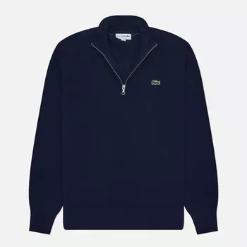 Мужской свитер Lacoste Zipped High Neck Carded Wool, цвет синий, размер M