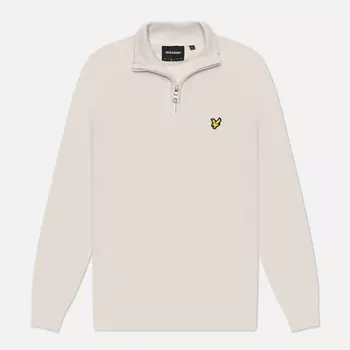 Мужской свитер Lyle & Scott Cotton Merino Quarter Zip, цвет бежевый, размер M