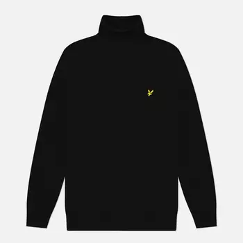 Мужской свитер Lyle & Scott Cotton Merino Turtleneck, цвет чёрный, размер S