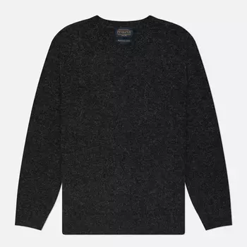 Мужской свитер Pendleton Shetland Crew Neck, цвет чёрный, размер XXL