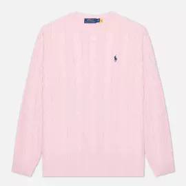 Мужской свитер Polo Ralph Lauren Driver Cotton Cable, цвет розовый, размер L