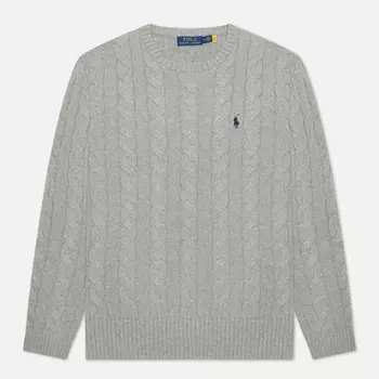 Мужской свитер Polo Ralph Lauren Driver Cotton Cable, цвет серый, размер M