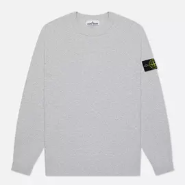 Мужской свитер Stone Island Crew Neck Light Raw Cotton, цвет серый, размер S