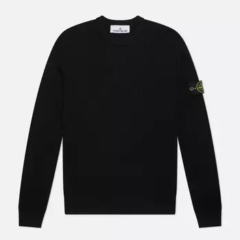 Мужской свитер Stone Island Full Rib RWS Wool, цвет чёрный, размер L