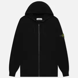 Мужской свитер Stone Island Hooded Cardigan, цвет чёрный, размер S