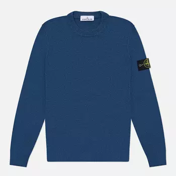 Мужской свитер Stone Island Lambswool, цвет синий, размер M