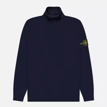 Мужской свитер Stone Island Light Pure RWS Wool Turtle Neck, цвет синий, размер L