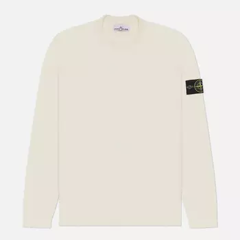 Мужской свитер Stone Island Light Raw Hand Organic Cotton, цвет белый, размер M