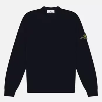 Мужской свитер Stone Island Light RWS Pure Wool, цвет синий, размер M