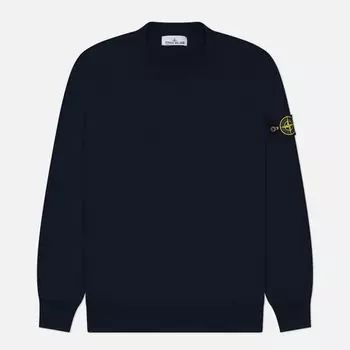 Мужской свитер Stone Island Soft Organic Cotton, цвет синий, размер S