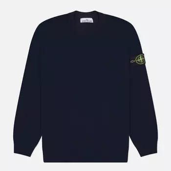 Мужской свитер Stone Island Soft Organic Micro Stitch, цвет синий, размер S