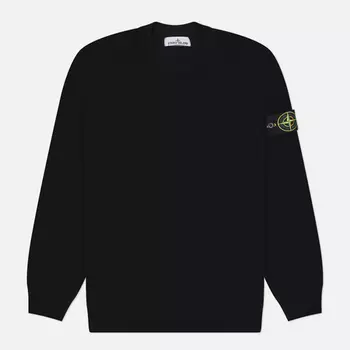 Мужской свитер Stone Island Soft Organic Micro Stitch, цвет чёрный, размер M