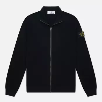 Мужской свитер Stone Island Stretch RWS Wool Zip-Up, цвет чёрный, размер M