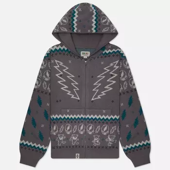 Мужской свитер thisisneverthat x Grateful Dead Iconography Zip Hoodie, цвет фиолетовый, размер XL