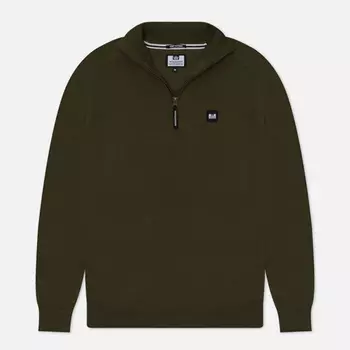 Мужской свитер Weekend Offender Pierre Quarter Zip Funnel Neck, цвет зелёный, размер L